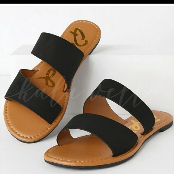 QUPID Black Block Slides 💕 - Picture 5 of 5